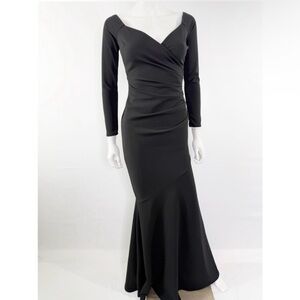 Windsor Elegant Black Long Sleeve Gown